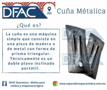 Cuñas y moños para cimbra en DFAC QUERÉTARO