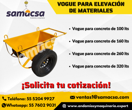 Vogue para elevación de materiales