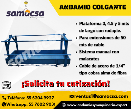 Hamaca para construcción con rodapie