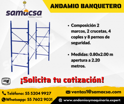 Andamio de 0.80 x 2.00 (Banquetero)