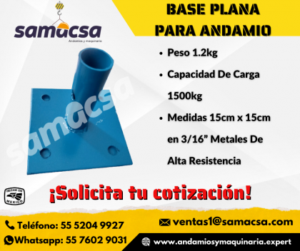 Base plana para andamio