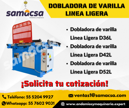 Dobladoras de varilla Linea Ligera Alba Mod. D36L