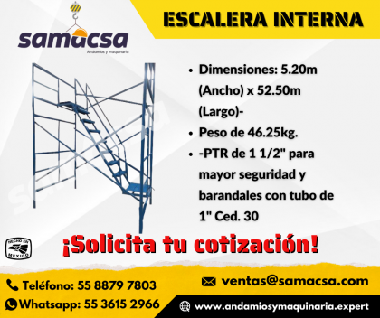 Escalera para andamio de acero
