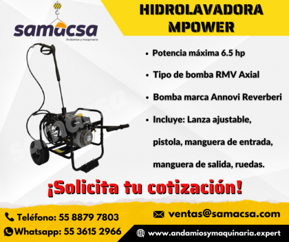 Hidrolavadora MPower profesional
