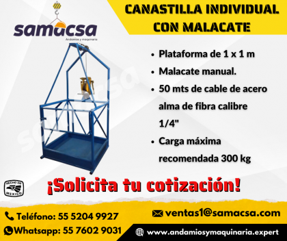 Canastilla Individual de trabajo