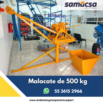 Malacate elevación de material de 500 kg