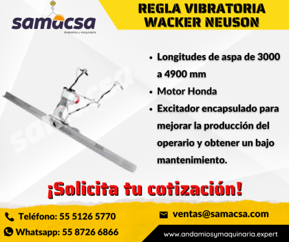 REGLA VIBRANTE PARA CONCRETO WACKER