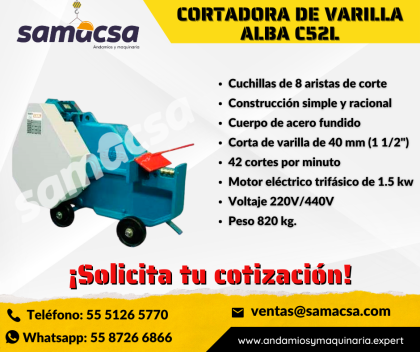 Cortadora alba para de varilla