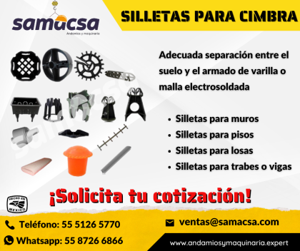 Silletas o separadores de cimbra