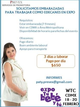 Oportunidad Laboral Embarazadas