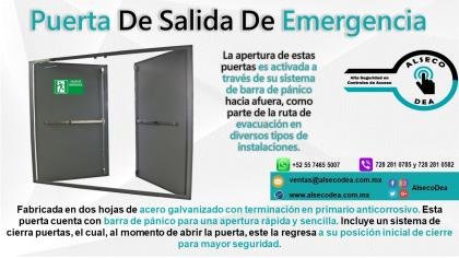 PUERTA DE SALIDA DE EMERGENCIA Y RUTA DE EVACUACIÓN