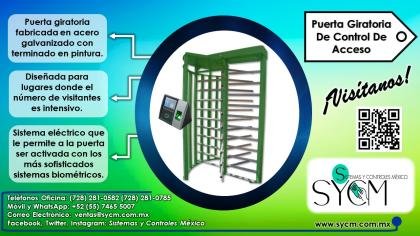 PUERTA GIRATORIA DE CONTROL DE ACCESO