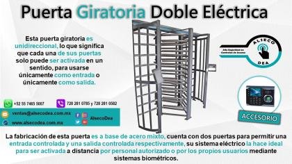 PUERTA GIRATORIA DOBLE ELÉCTRICA