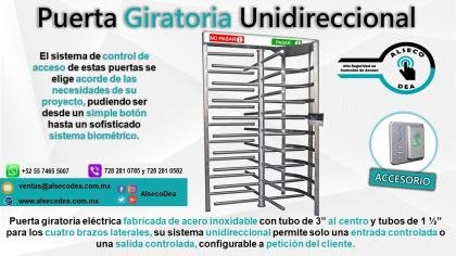PUERTA GIRATORIA UNIDIRECCIONAL