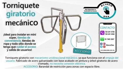 TORNIQUETE GIRATORIO MECÁNICO PARA CONTROL DE ACCESO