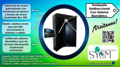 TORNIQUETE UNIDIRECCIONAL CON SISTEMA BIOMÉTRICO
