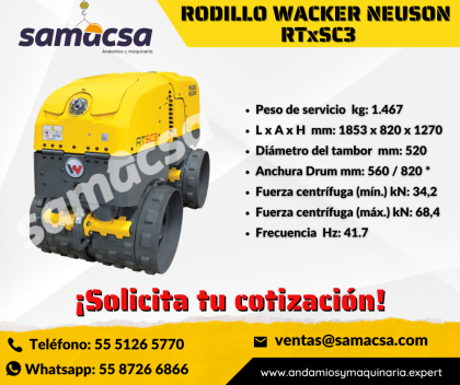 Rodillo compactador para zanjas,,