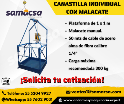 Canastilla Individual soporta hasta 300kg