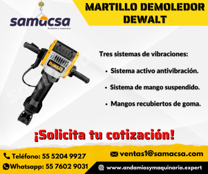 Martillo demoledor marca Dewalt profesional