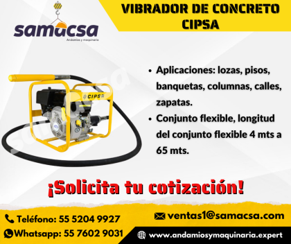 Vibrador es para concreto CIPSA, profesional