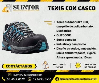 Tenis de seguridad con casquillo