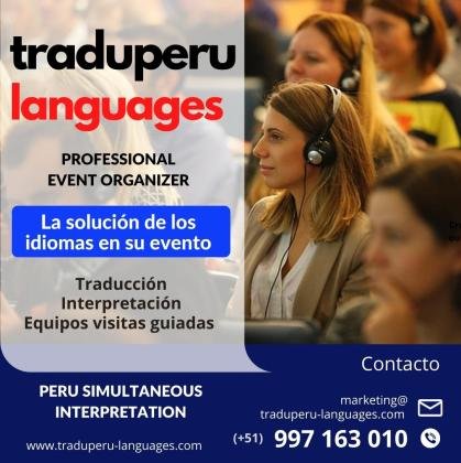 Alquiler equipos traducción simultánea en LIMA Perú Cel. 997163010