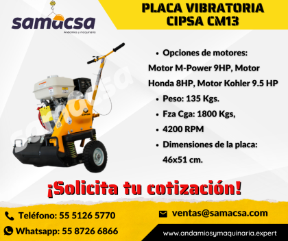 Placa vibratoria A Gasolina CIPSA CM13