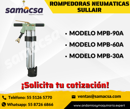 Rompedora Neumática sullair 30 a 90 lbs,
