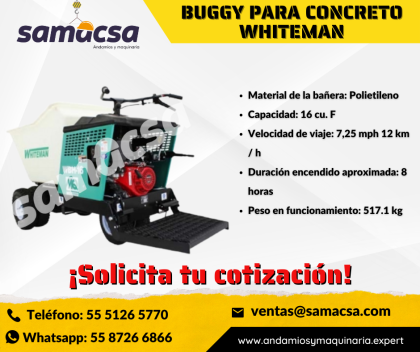 Buggy para concreto witherman carga max. 2500lbs