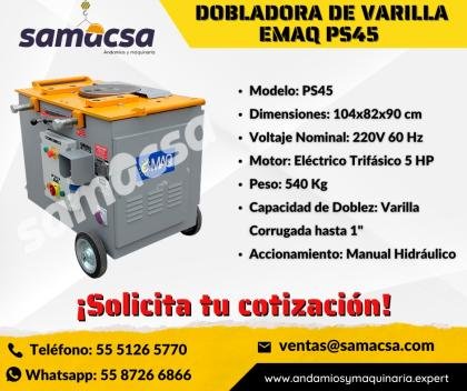 Dobladora de varilla en marca Emaq ps45