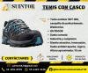 Tenis con casquillo de seguridad