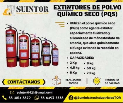 Extintores de Polvo químico seco como agente extintor,