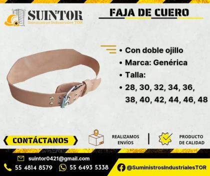 Faja de Cuero fabricada en varias tallas