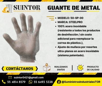 Guante de Metal 100% acero inoxidable