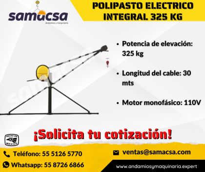 Polipasto CAMAC modelo de motor electrico con 60m de cable