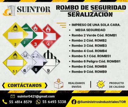 Rombo de Seguridad señalizaciones por colores