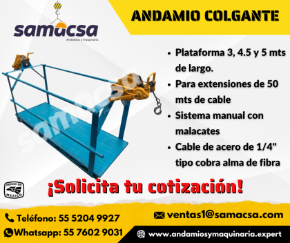Hamaca ( con o sin rodapie ). con malacate