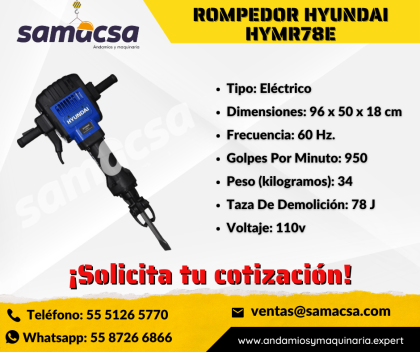 Martillo Rompedor de alta gama modelo HYMR78E