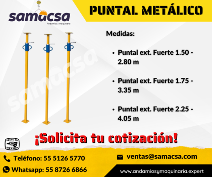 Puntal para Cimbra reforzado y ligero varias medidas