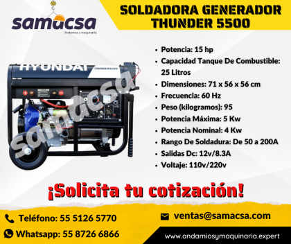 Soldadora THUNDER 55000, modelo de alta calidad y durabilidad