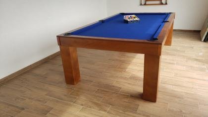 MESA DE BILLAR PIZARRA DE MDF Y PAÑO NACIONAL