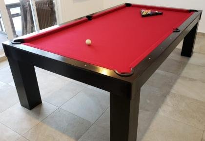 MESA DE BILLAR PIZARRA DE MDF Y PAÑO NACIONAL