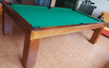 MESA DE BILLAR PIZARRA DE MDF Y PAÑO NACIONAL