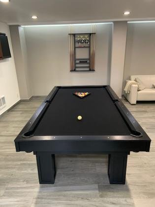 MESA DE BILLAR PIZARRA DE PIEDRA ESPAÑOLA Y PAÑO IMPORTADO