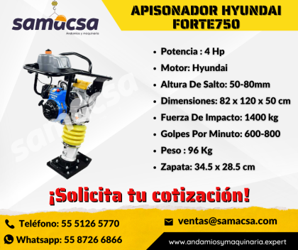 compactador Hyundai modelo  Forte 750N
