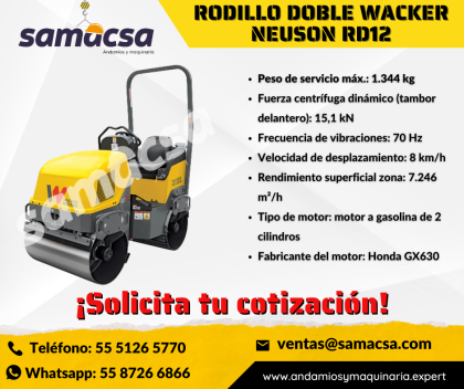 compactador o Rodillo doble Wacker Neuson