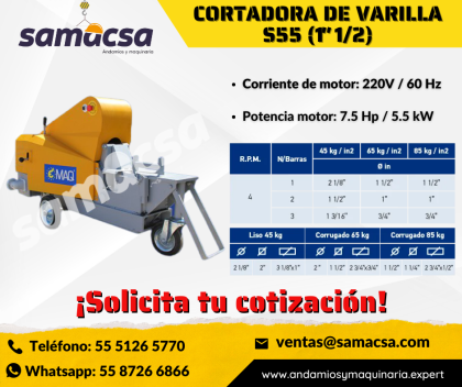 Cortadora de varilla EMAQ pregunte por capacidades