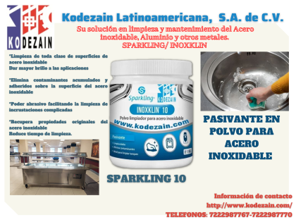 POLVO PASIVANTE Y LIMPIADOR DE ACERO INOXIDABLE