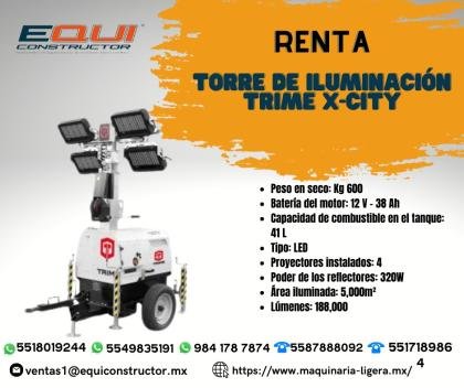Renta de Torre de Iluminación Trime X-CITY.