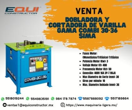 Venta de Dobladora y Cortadora de Varilla Gama COMBI 30-36 SIMA.